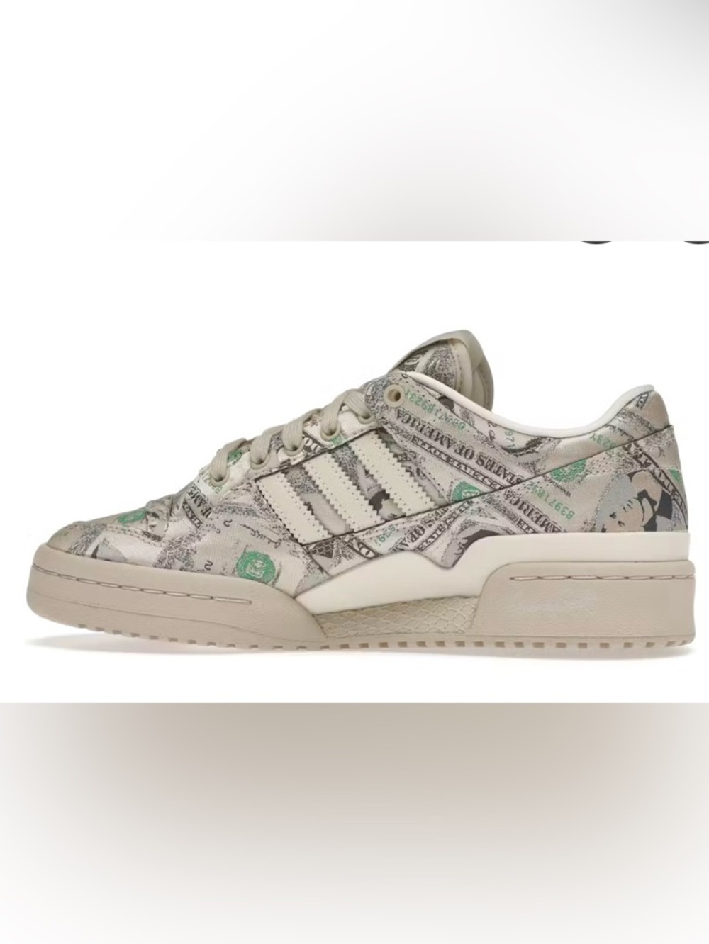 Adidas x Jeremy Scott Low-Top “Money”Sneakers –White & Green Limited Edition